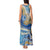 Polynesian Tribal Tattoo Tank Maxi Dress Swirling Ocean Marble Pattern