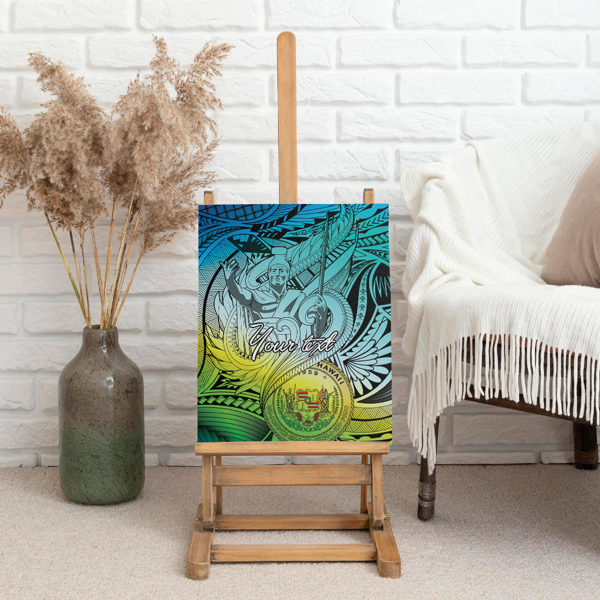 Personalised Aloha King Kamehameha Spirits Canvas Wall Art Art Special