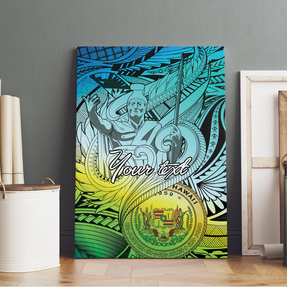 Personalised Aloha King Kamehameha Spirits Canvas Wall Art Art Special