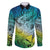 Personalised Aloha King Kamehameha Spirits Family Matching Off Shoulder Long Sleeve Dress and Hawaiian Shirt Art Special LT9 Dad's Shirt - Long Sleeve Art - Polynesian Pride