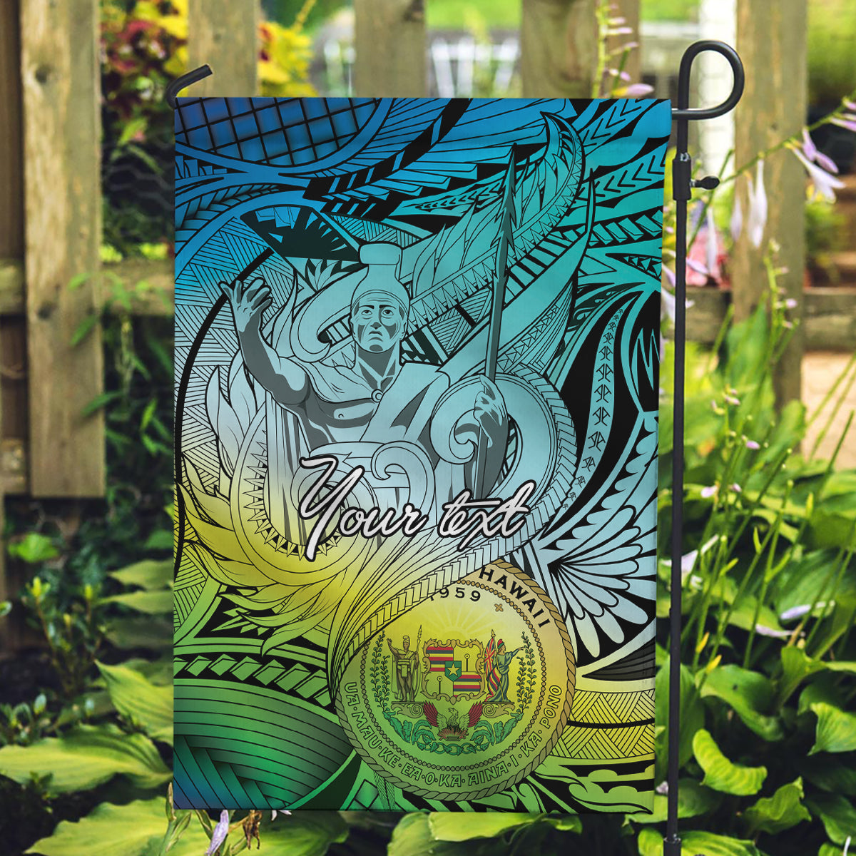Personalised Aloha King Kamehameha Spirits Garden Flag Art Special