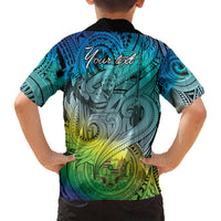 Personalised Aloha King Kamehameha Spirits Kid Hawaiian Shirt Art Special LT9 - Polynesian Pride
