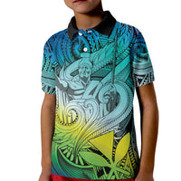 Personalised Aloha King Kamehameha Spirits Kid Polo Shirt Art Special LT9 Kid Art - Polynesian Pride