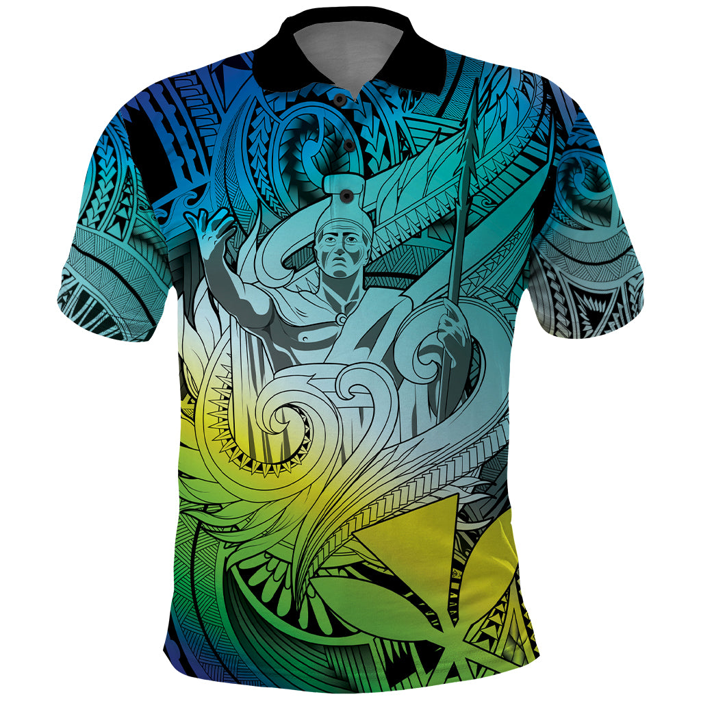 Personalised Aloha King Kamehameha Spirits Polo Shirt Art Special LT9 Art - Polynesian Pride