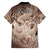 Personalised Aloha King Kamehameha Spirits Family Matching Long Sleeve Bodycon Dress and Hawaiian Shirt Beige Special LT9 - Polynesian Pride