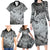 Personalised Aloha King Kamehameha Spirits Family Matching Long Sleeve Bodycon Dress and Hawaiian Shirt Grey Special LT9 - Polynesian Pride