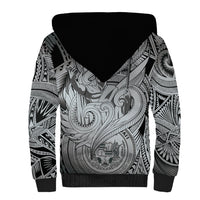 Personalised Aloha King Kamehameha Spirits Sherpa Hoodie Grey Special LT9 - Polynesian Pride