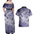 Personalised Aloha King Kamehameha Spirits Couples Matching Off Shoulder Maxi Dress and Hawaiian Shirt Violet Special LT9 - Polynesian Pride