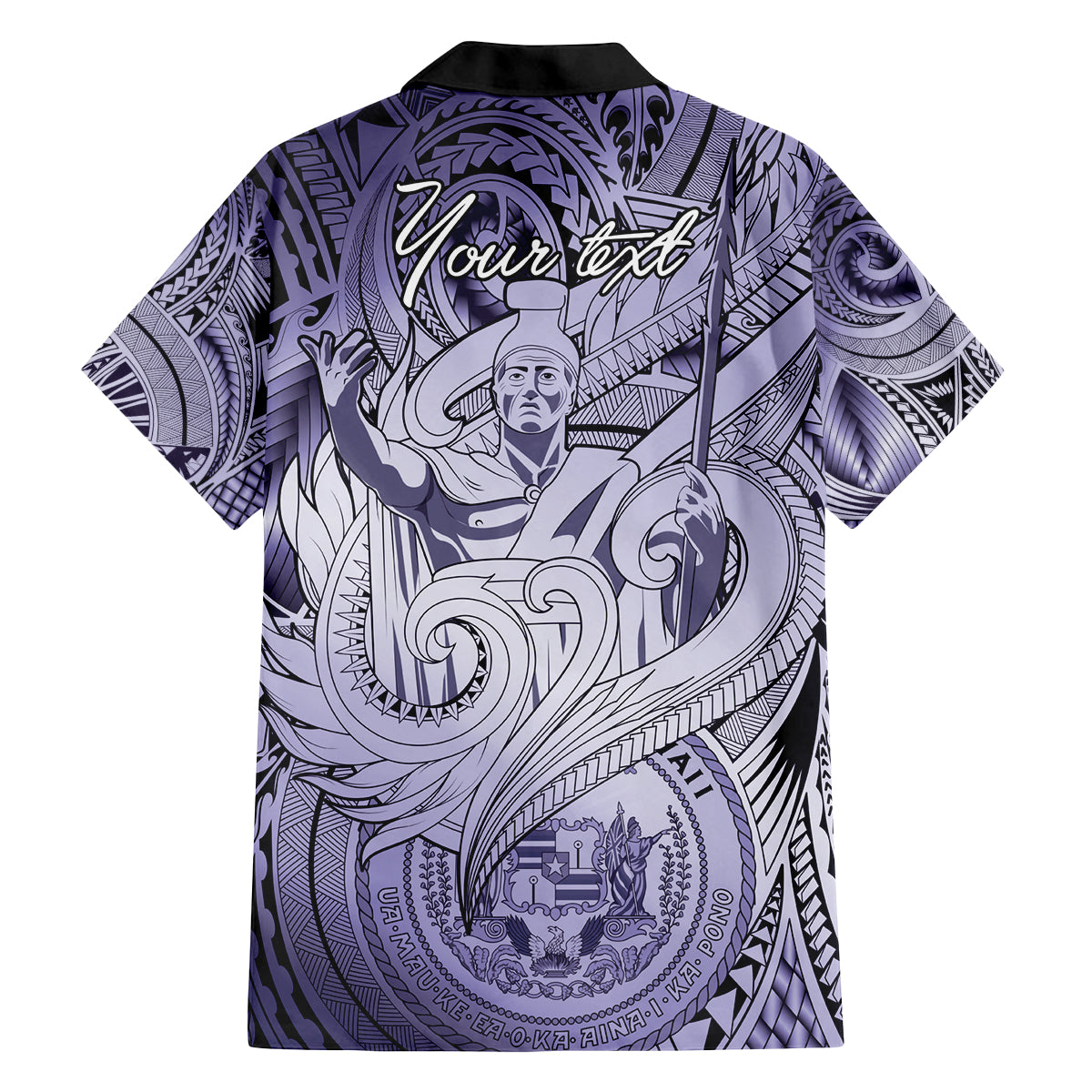 Personalised Aloha King Kamehameha Spirits Family Matching Off Shoulder Short Dress and Hawaiian Shirt Violet Special LT9 - Polynesian Pride