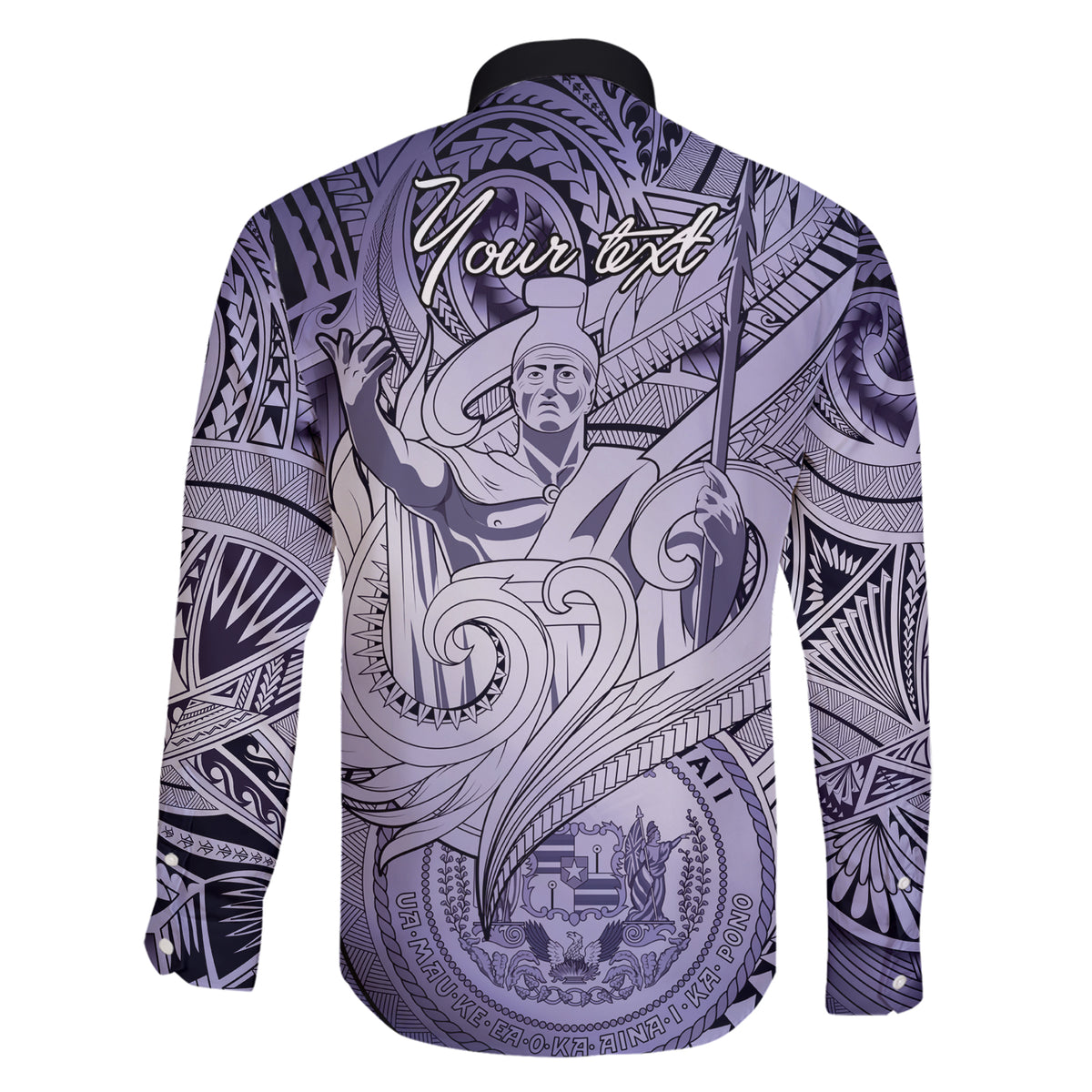 Personalised Aloha King Kamehameha Spirits Family Matching Short Sleeve Bodycon Dress and Hawaiian Shirt Violet Special LT9 - Polynesian Pride