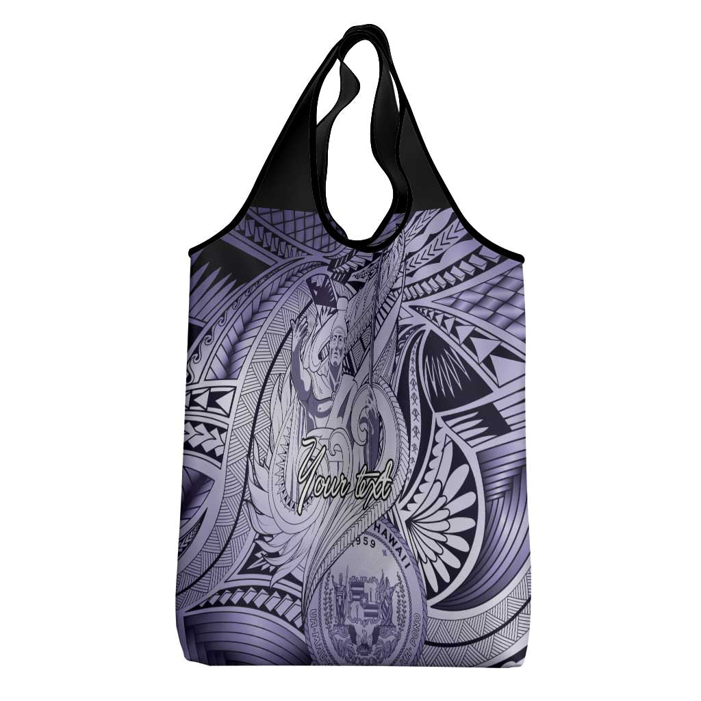 Personalised Aloha King Kamehameha Spirits Grocery Bag Violet Special