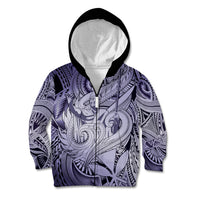 Personalised Aloha King Kamehameha Spirits Kid Hoodie Violet Special LT9 Zip Hoodie Violet - Polynesian Pride