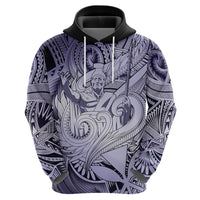 Personalised Aloha King Kamehameha Spirits Zip Hoodie Violet Special LT9 - Polynesian Pride
