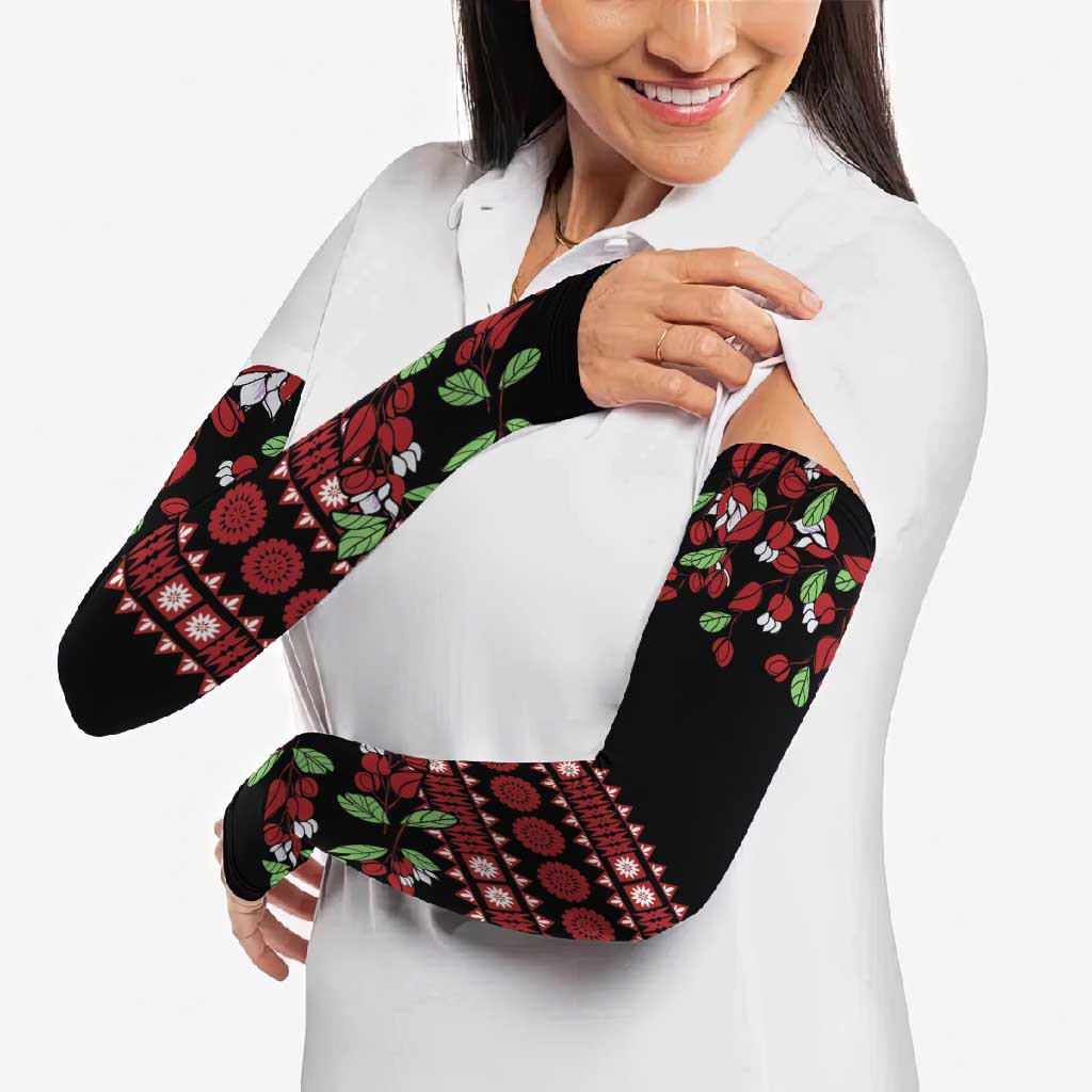 Fiji Masi Bula Tagimoucia Flowers Arm Sleeves - Polynesian Pride