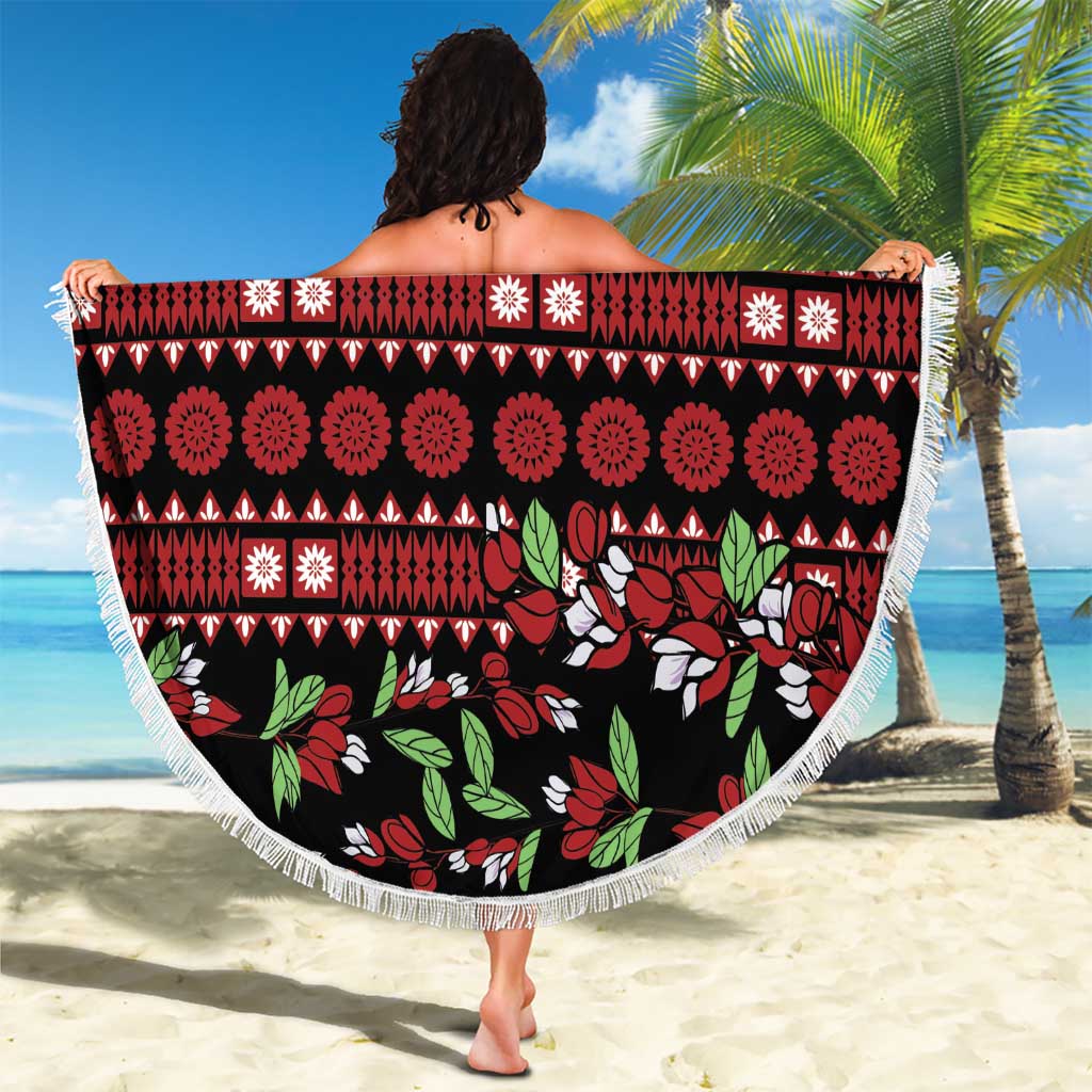 Fiji Masi Bula Tagimoucia Flowers Beach Blanket