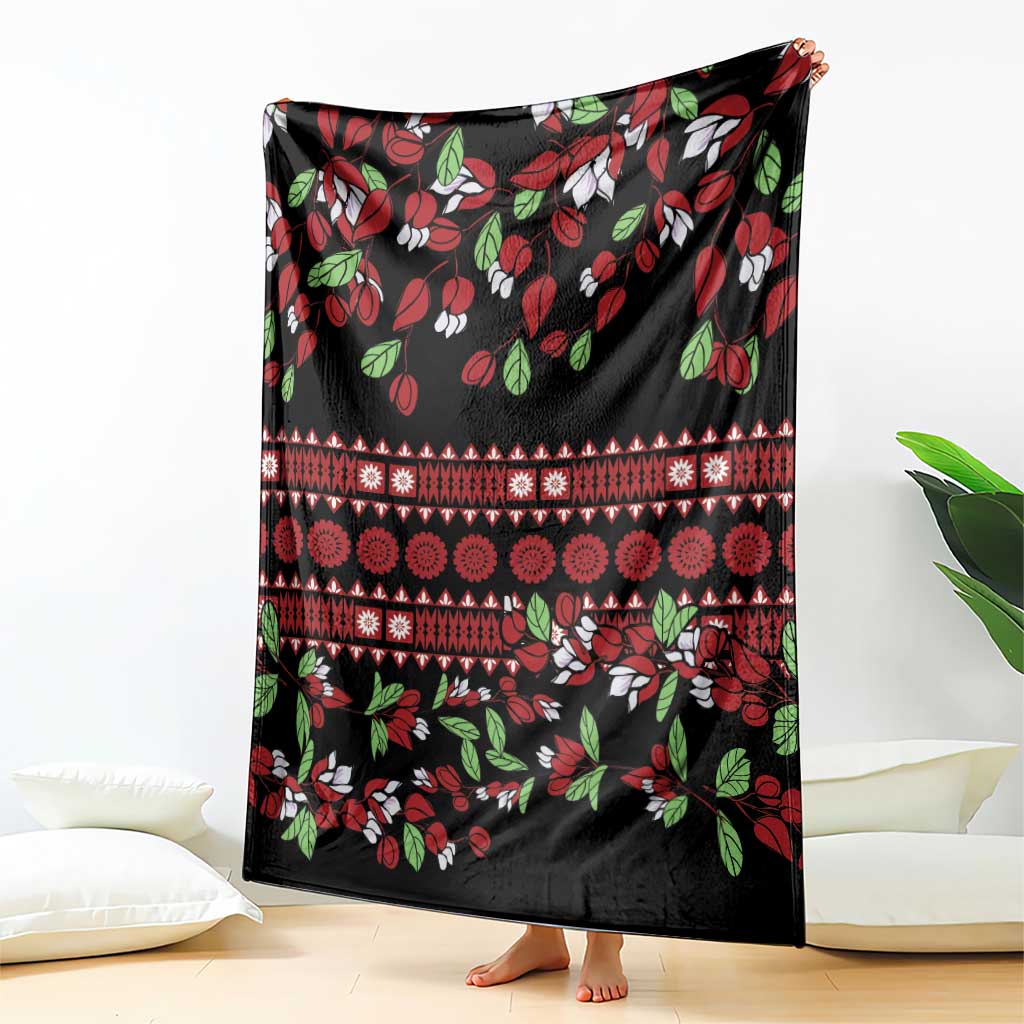 Fiji Masi Bula Tagimoucia Flowers Blanket