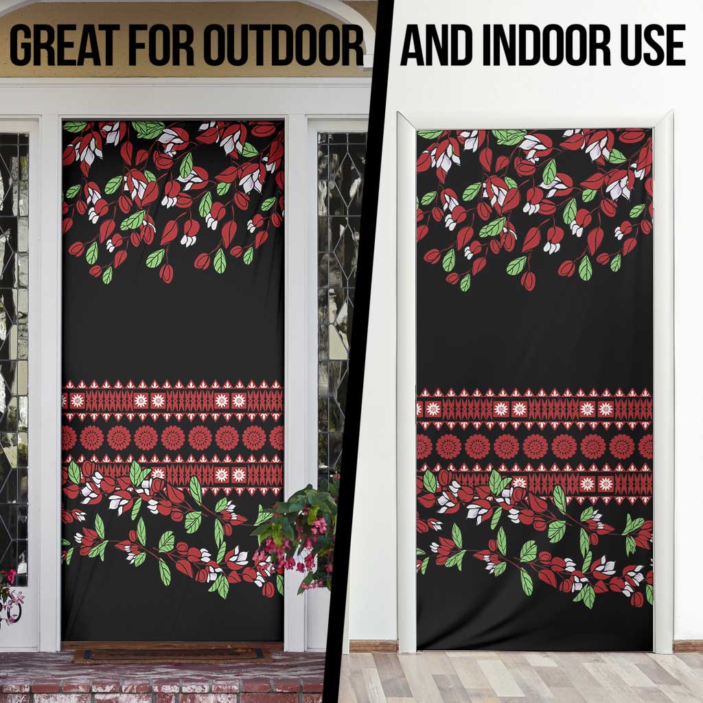 Fiji Masi Bula Tagimoucia Flowers Door Cover - Polynesian Pride