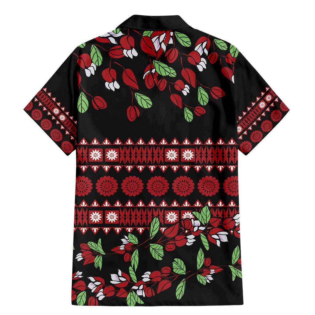 Fiji Masi Bula Tagimoucia Flowers Family Matching Mermaid Dress and Hawaiian Shirt