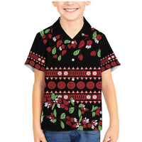 Fiji Masi Bula Tagimoucia Flowers Family Matching Mermaid Dress and Hawaiian Shirt