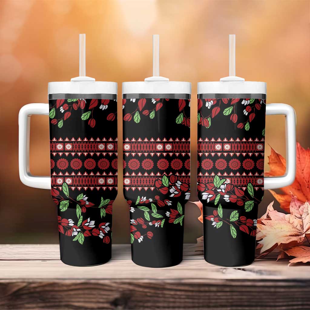 Fiji Masi Bula Tagimoucia Flowers Tumbler With Handle