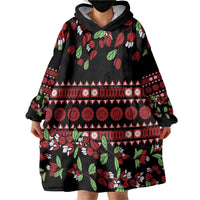 Fiji Masi Bula Tagimoucia Flowers Wearable Blanket Hoodie
