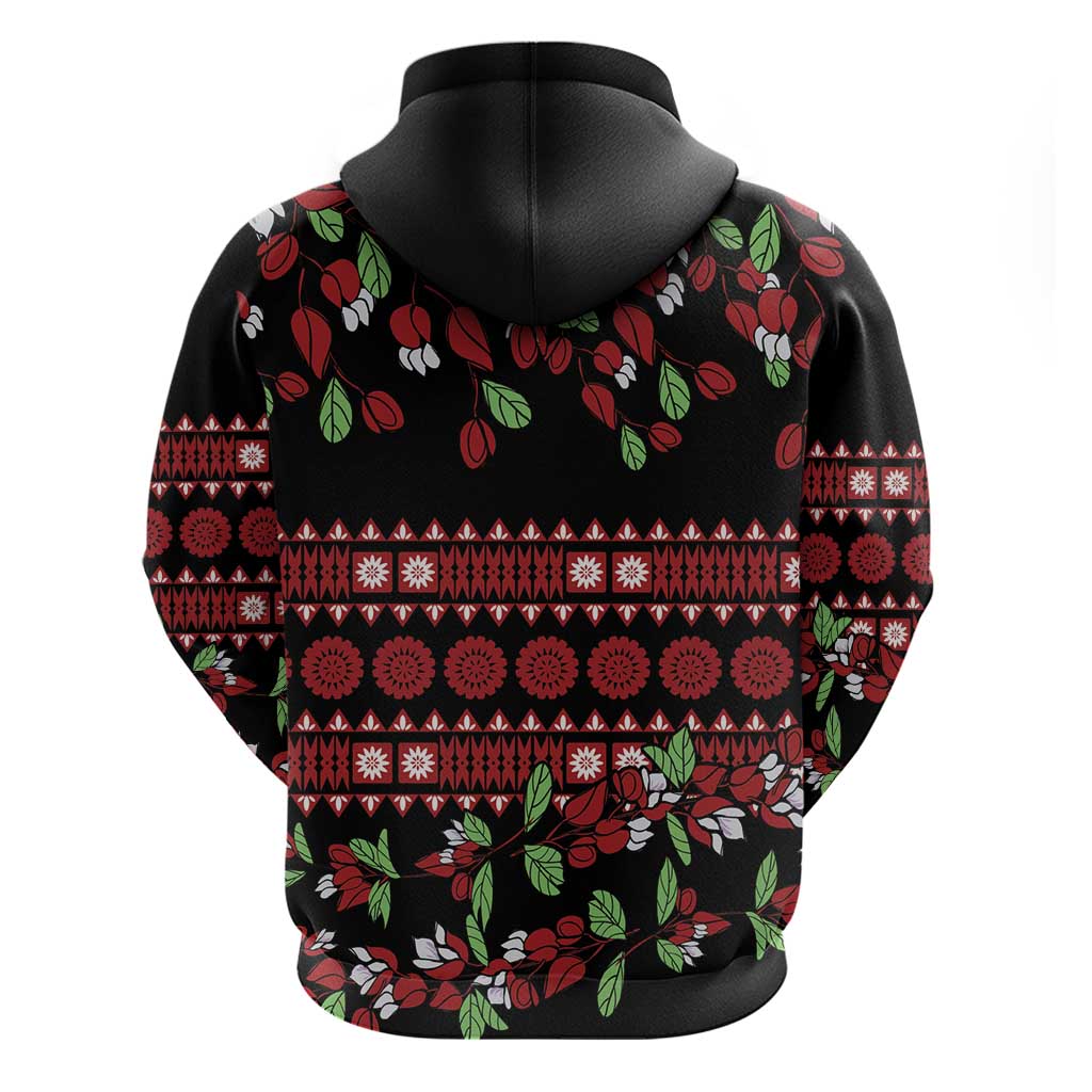 Fiji Masi Bula Tagimoucia Flowers Zip Hoodie