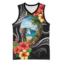 Hafa Adai Guam Basketball Jersey Guahan Seal Chamorro Stones Tribal - Polynesian Pride