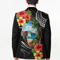 Hafa Adai Guam Blazer Guahan Seal Chamorro Stones Tribal - Polynesian Pride