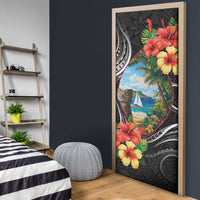 Hafa Adai Guam Door Cover Guahan Seal Chamorro Stones Tribal - Polynesian Pride