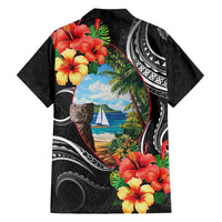Hafa Adai Guam Family Matching Long Sleeve Bodycon Dress and Hawaiian Shirt Guahan Seal Chamorro Stones Tribal LT9 - Polynesian Pride