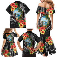 Hafa Adai Guam Family Matching Mermaid Dress and Hawaiian Shirt Guahan Seal Chamorro Stones Tribal LT9 - Polynesian Pride