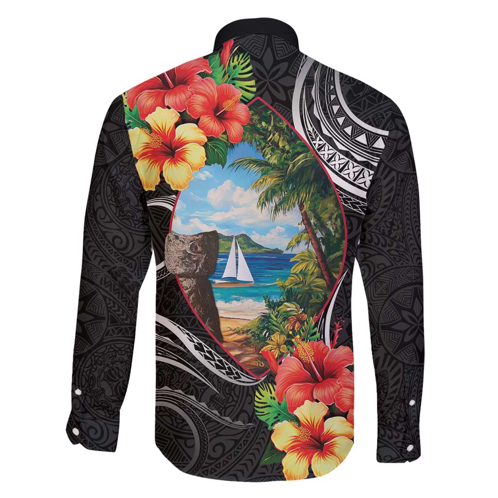 Hafa Adai Guam Family Matching Puletasi and Hawaiian Shirt Guahan Seal Chamorro Stones Tribal