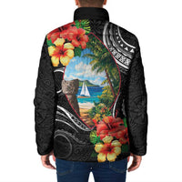 Hafa Adai Guam Padded Jacket Guahan Seal Chamorro Stones Tribal - Polynesian Pride