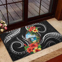 Hafa Adai Guam Rubber Doormat Guahan Seal Chamorro Stones Tribal