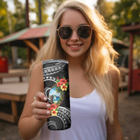 Hafa Adai Guam Skinny Tumbler Guahan Seal Chamorro Stones Tribal