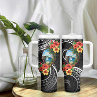 Hafa Adai Guam Tumbler With Handle Guahan Seal Chamorro Stones Tribal