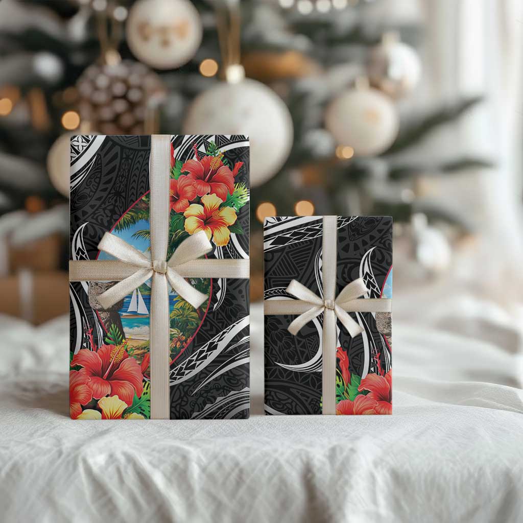 Hafa Adai Guam Wrapping Paper Guahan Seal Chamorro Stones Tribal - Polynesian Pride