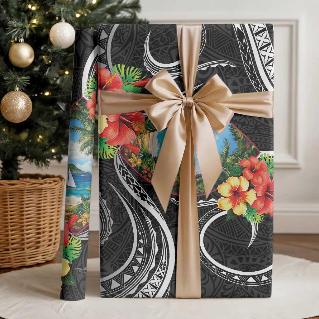 Hafa Adai Guam Wrapping Paper Guahan Seal Chamorro Stones Tribal - Polynesian Pride