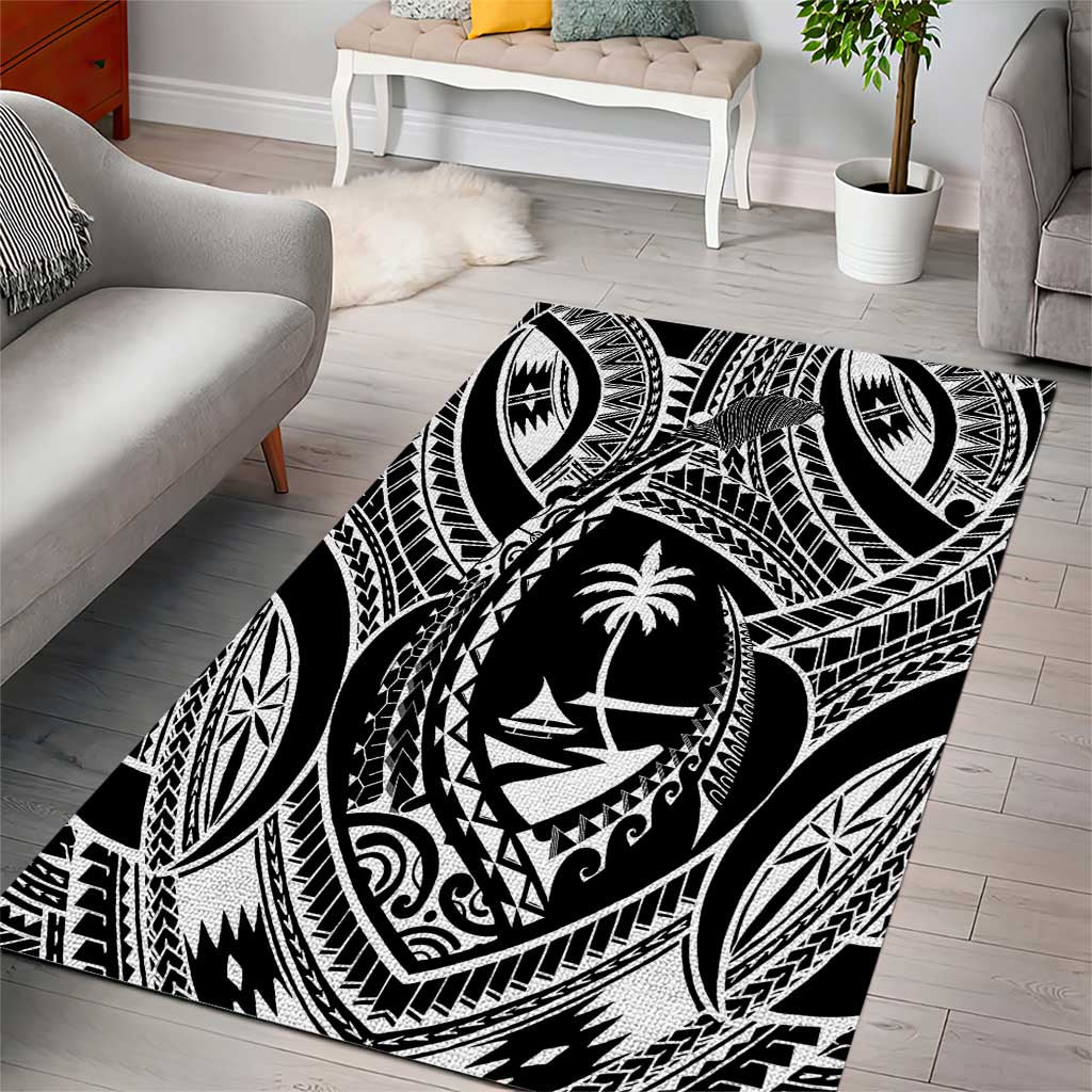 Hafa Adai Guam Inspired Tattoo Area Rug