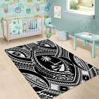 Hafa Adai Guam Inspired Tattoo Area Rug