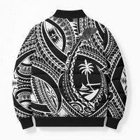 Hafa Adai Guam Inspired Tattoo Bomber Puffer Jacket - Polynesian Pride