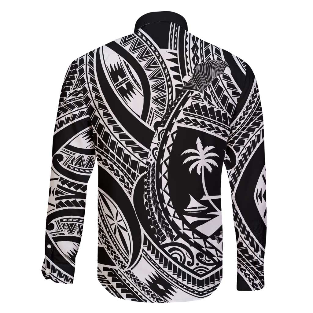 Hafa Adai Guam Inspired Tattoo Family Matching Long Sleeve Bodycon Dress and Hawaiian Shirt LT9 - Polynesian Pride