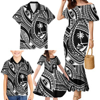 Hafa Adai Guam Inspired Tattoo Family Matching Mermaid Dress and Hawaiian Shirt LT9 - Polynesian Pride