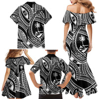 Hafa Adai Guam Inspired Tattoo Family Matching Mermaid Dress and Hawaiian Shirt LT9 - Polynesian Pride