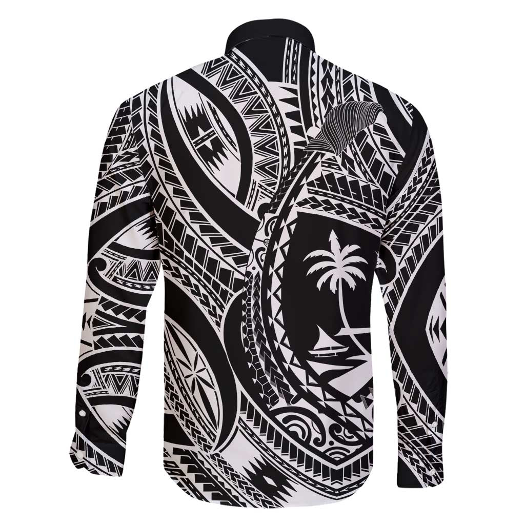 Hafa Adai Guam Inspired Tattoo Family Matching Short Sleeve Bodycon Dress and Hawaiian Shirt LT9 - Polynesian Pride