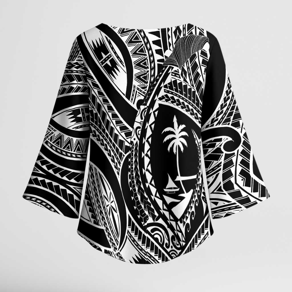 Hafa Adai Guam Inspired Tattoo Kimono Sleeve Blouse - Polynesian Pride