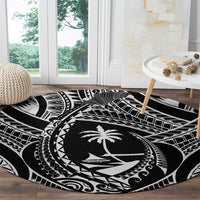 Hafa Adai Guam Inspired Tattoo Round Carpet