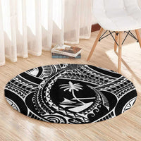 Hafa Adai Guam Inspired Tattoo Round Carpet