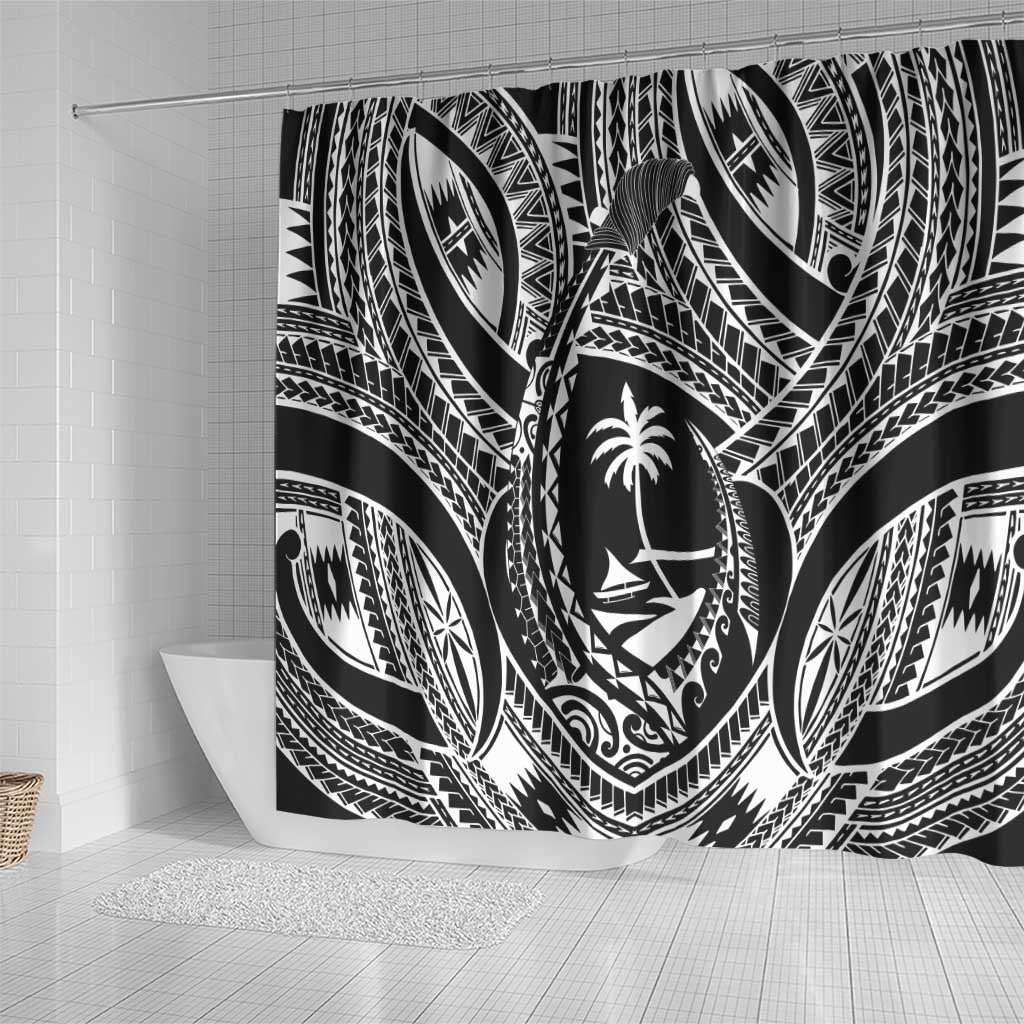 Hafa Adai Guam Inspired Tattoo Shower Curtain