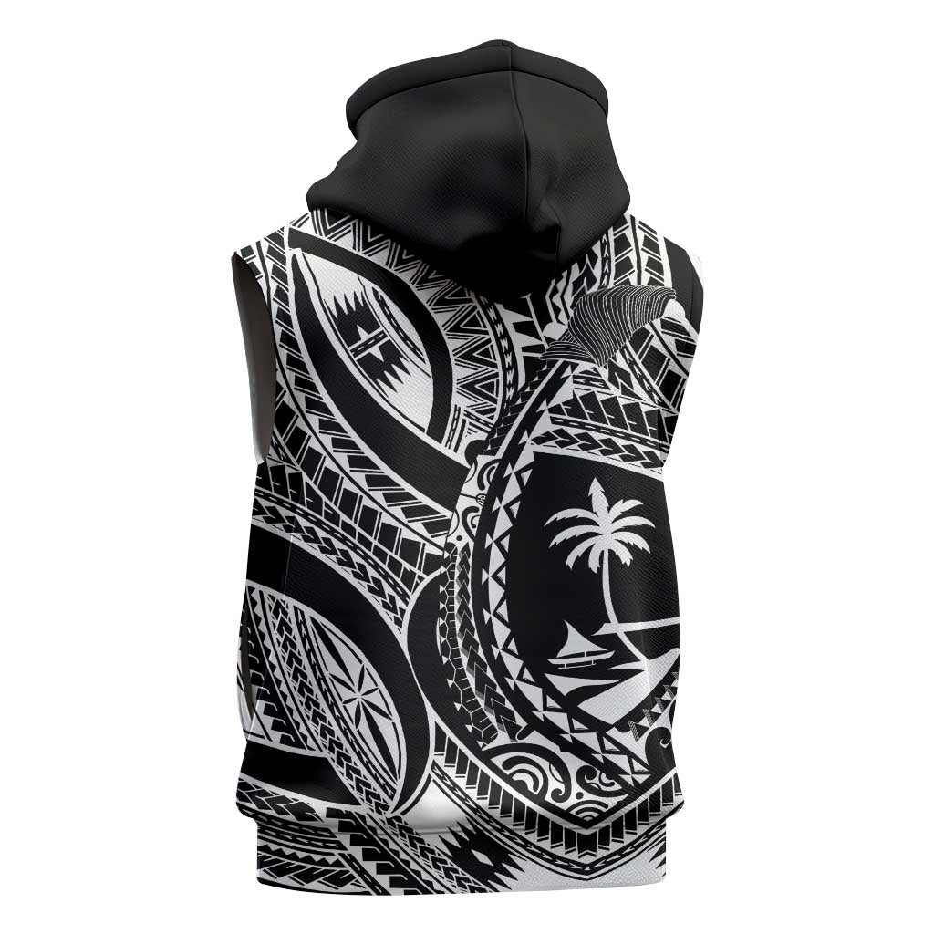 Hafa Adai Guam Inspired Tattoo Sleeveless Hoodie - Polynesian Pride